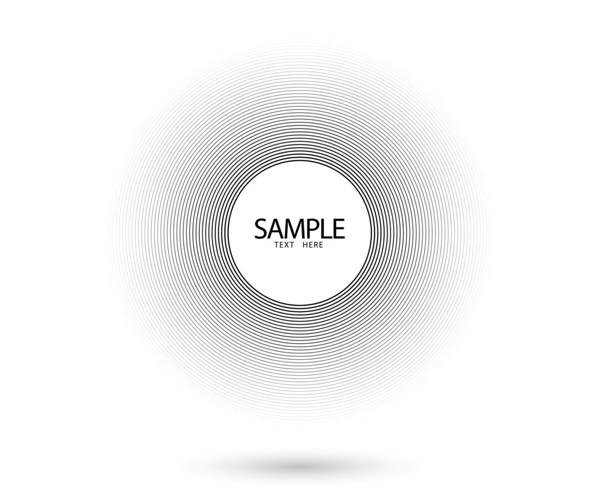 Black abstract vector circle frame line logo. Element for graphic web design, Template for print, textile, wrapping, decoration. Round border Icon circle texture. - vector illustration