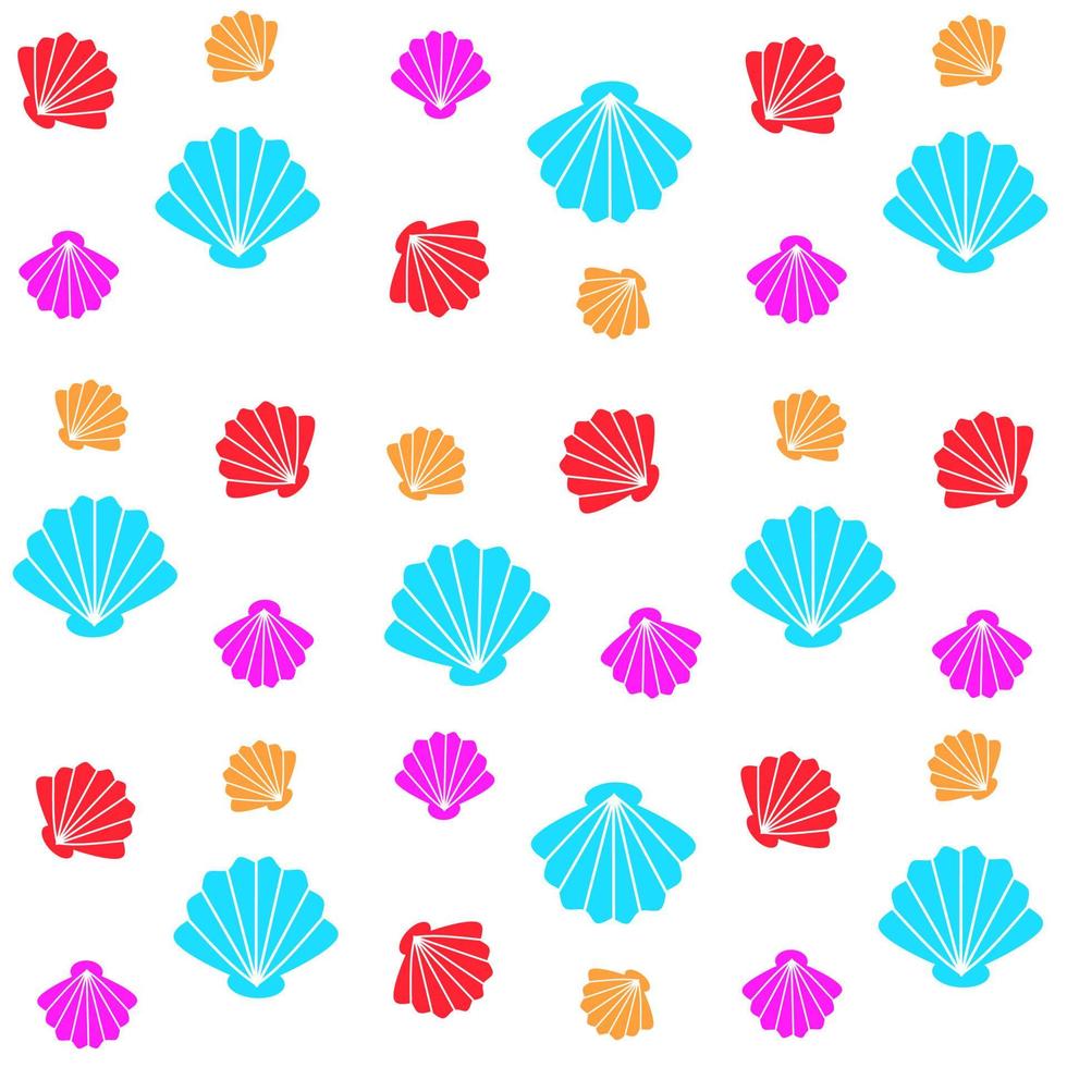 Pattern oyster colorful vector