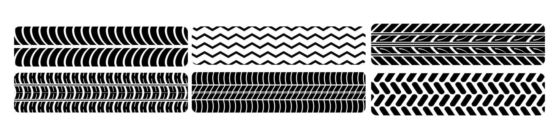 Grunge car tracks marks vector