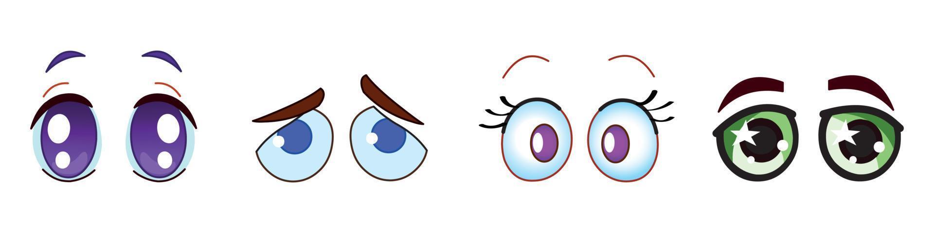 diseño de icono de símbolo de vector de ojos de dibujos animados