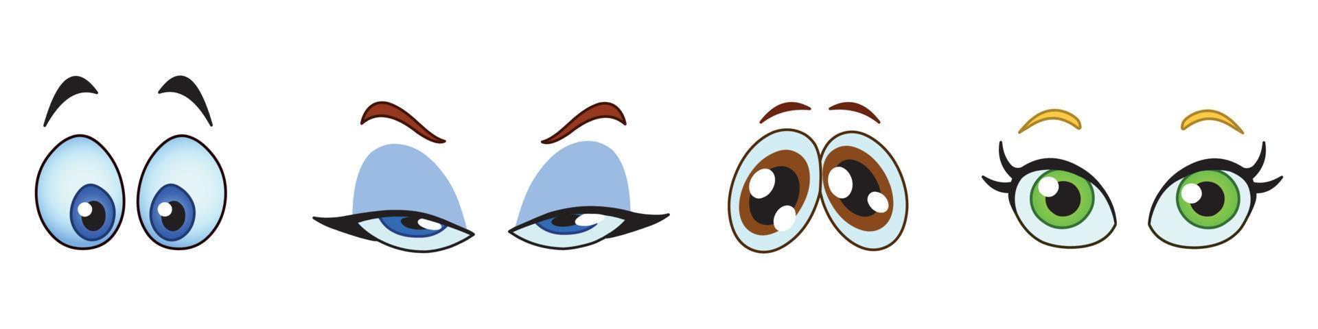 Cartoon faces with various expressions vector