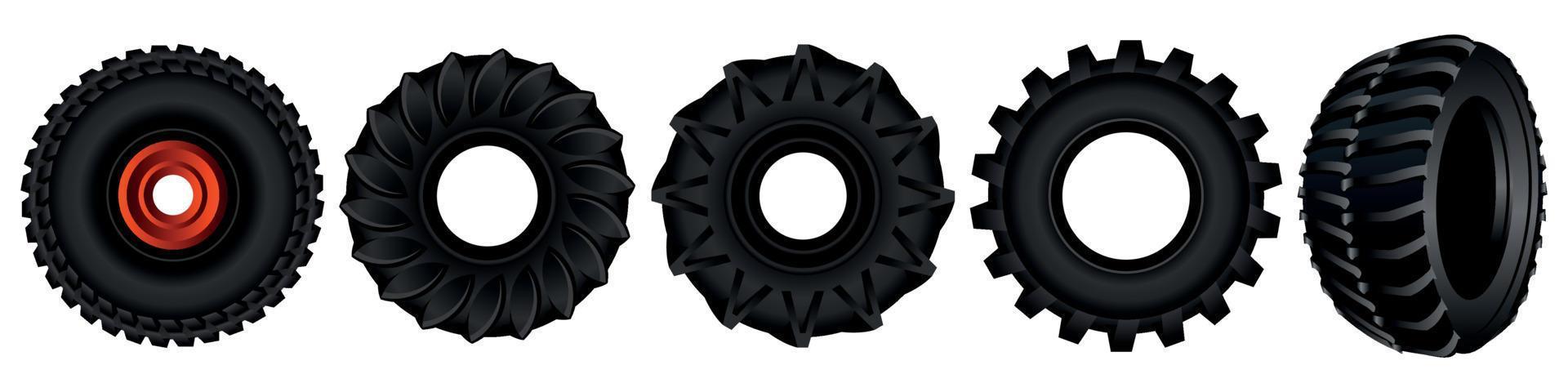 tractor tire vector