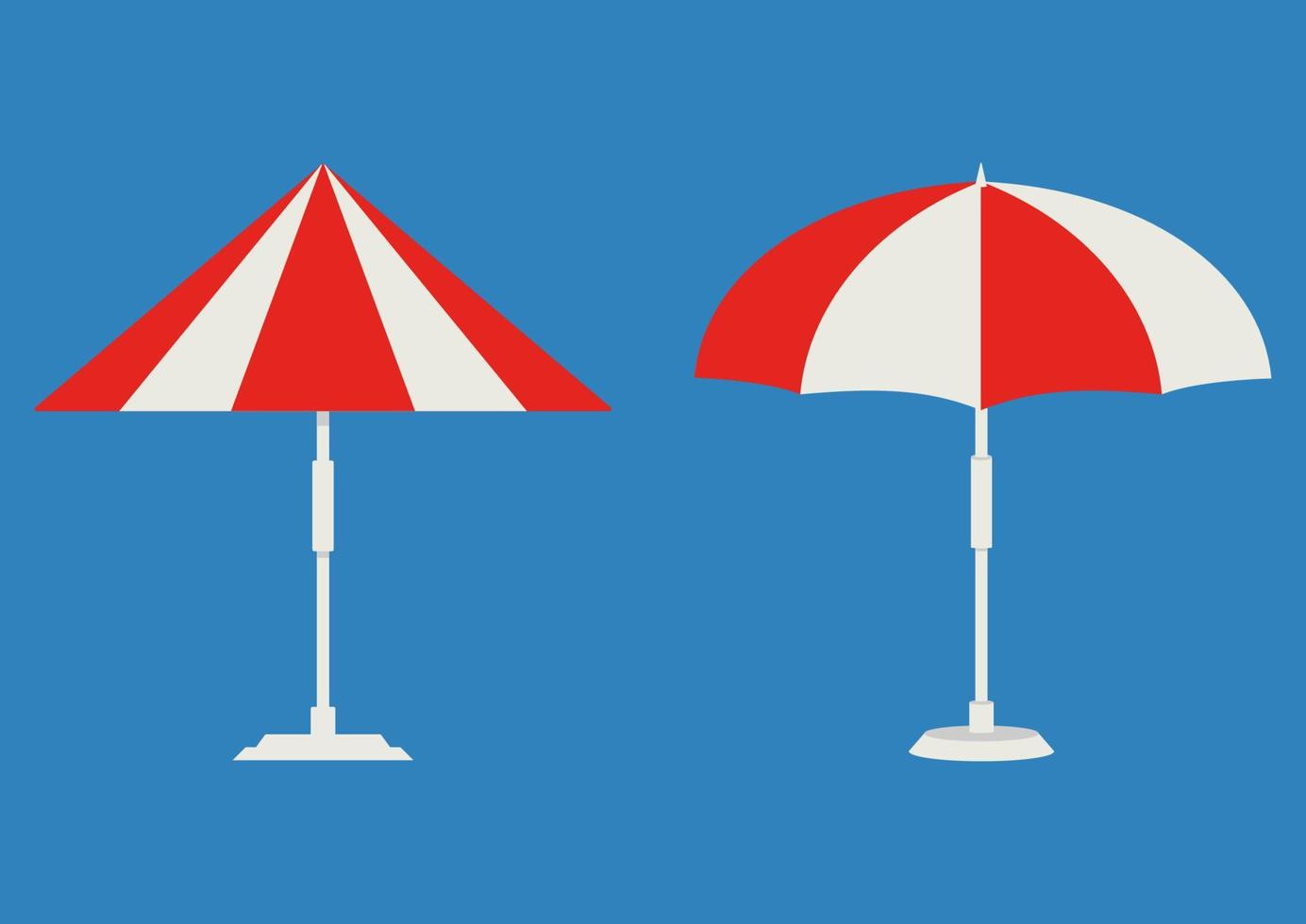 Beach Umbrella. Isometric parasol. Beach or pool umbrella color icon. The symbol of a holiday by the sea. Vector