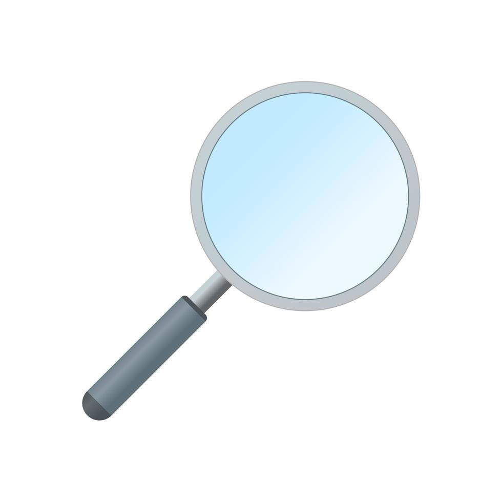 Magnifier search glass icon isolated on white background vector