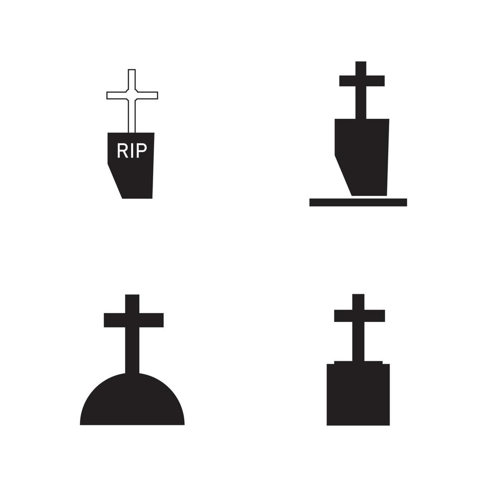 christian cemetery icon vector illustration design template