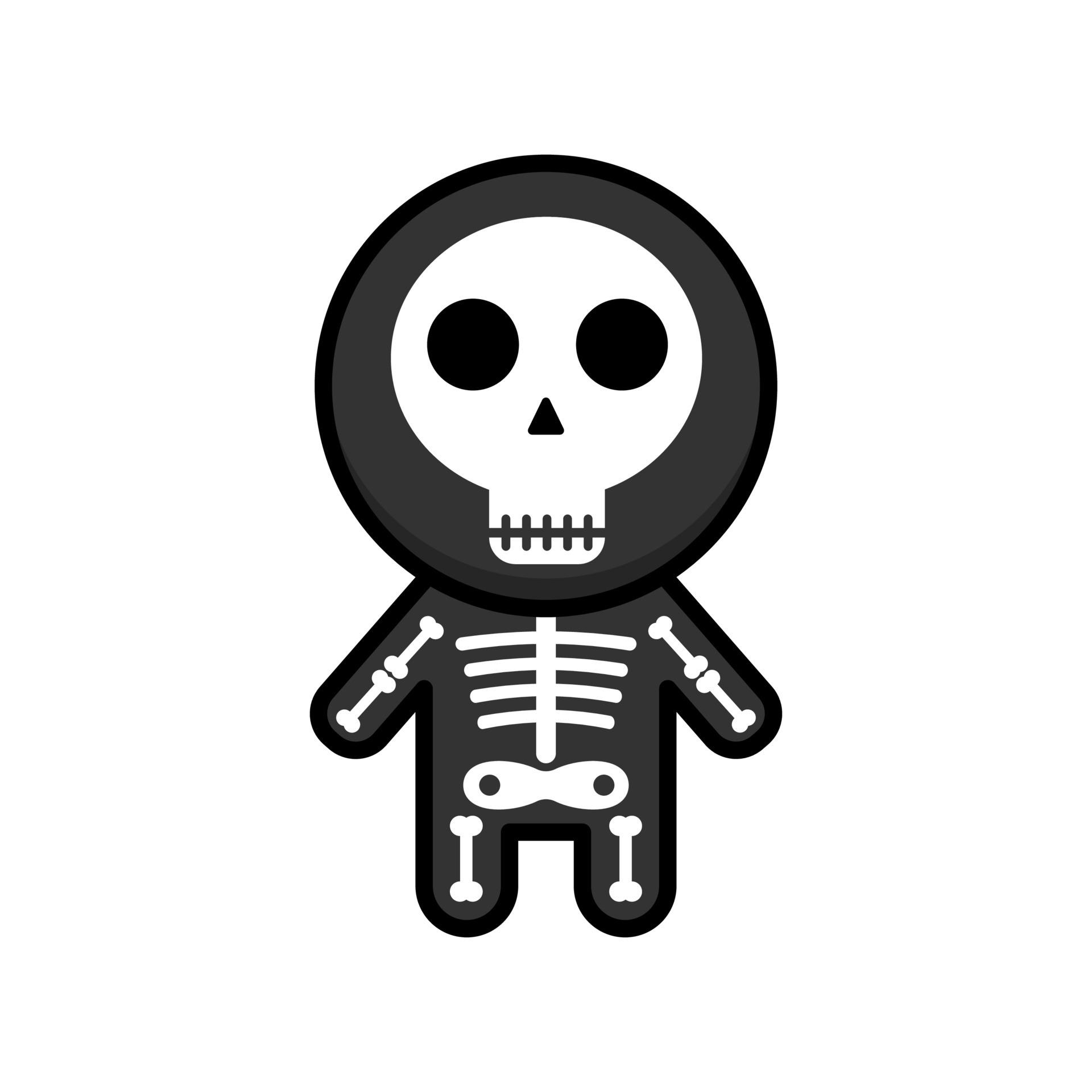Cute cartoon scary skull on white background 4990949 Vector Art at Vecteezy Cute cartoon scary skull on white background 4990949 Vector Art at Vecteezy