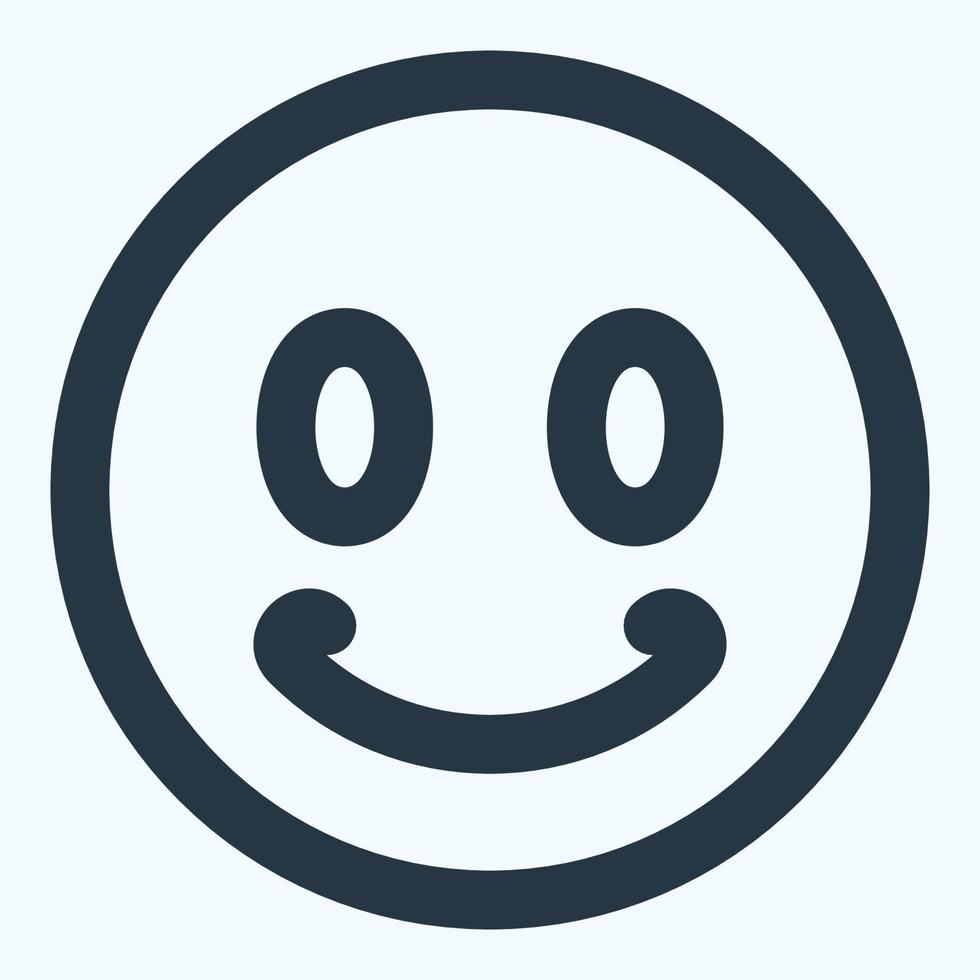 Icon Emoticon Smiley - Line Cut Style vector