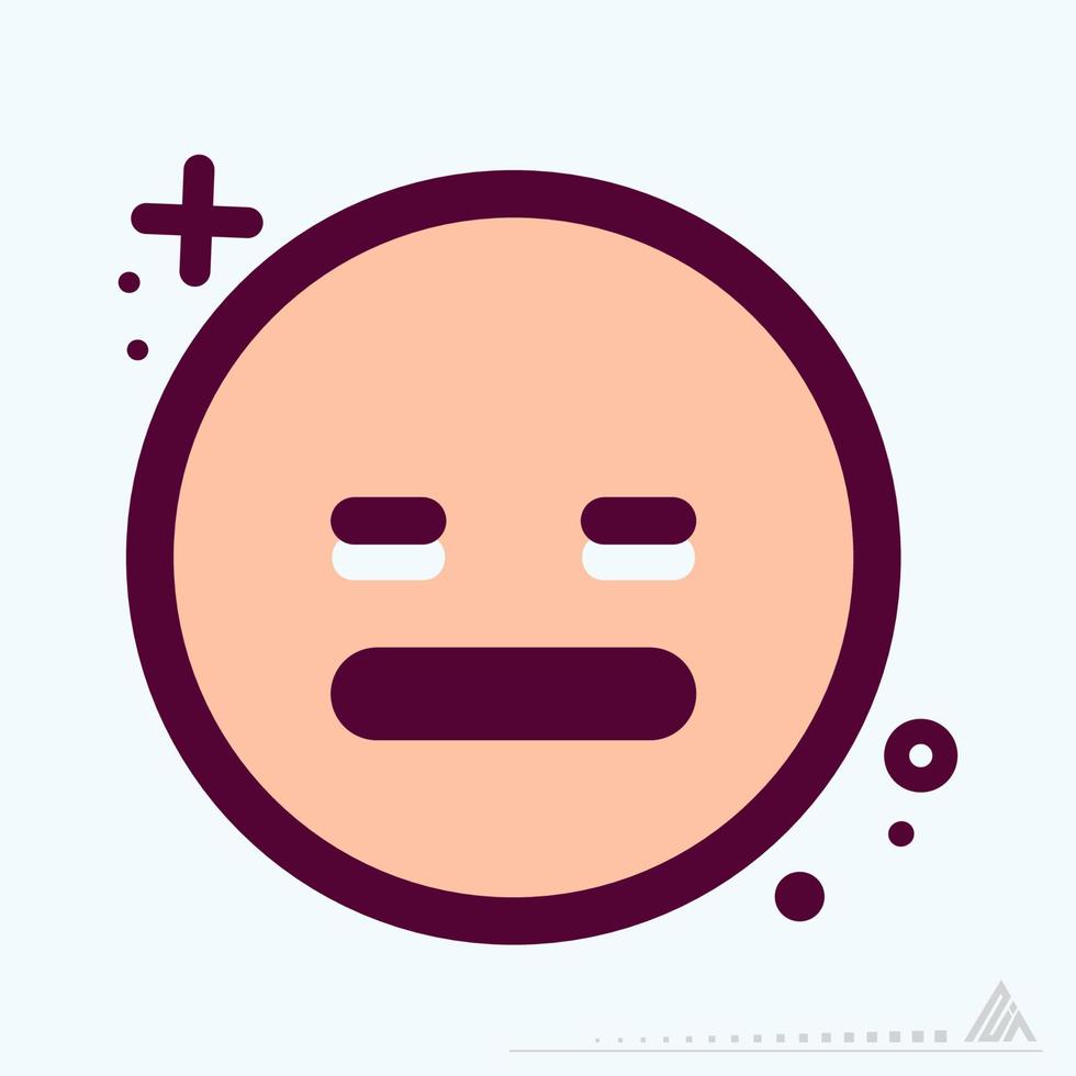 Icon Emoticon Straight Face - MBE Syle vector