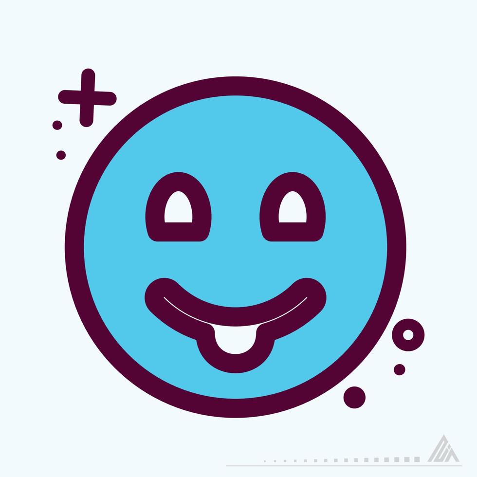 Icon Emoticon Tongue - MBE Syle vector