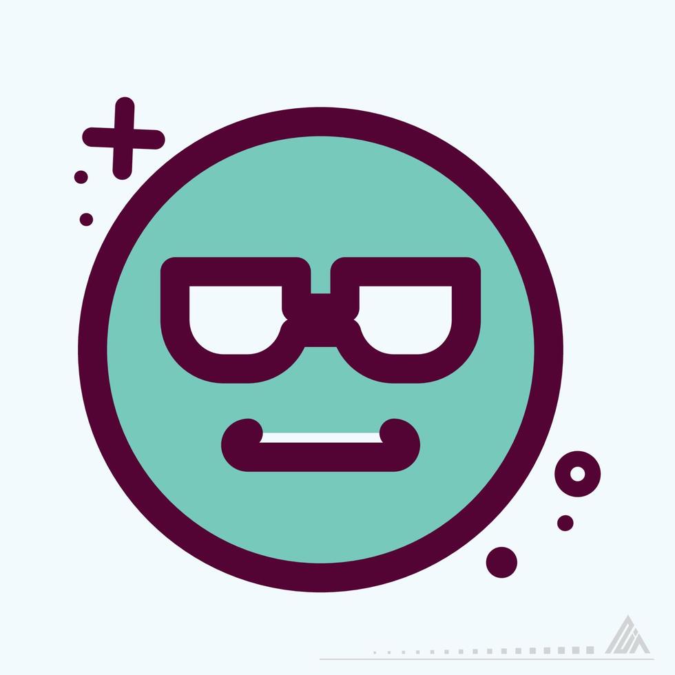 icono emoticon guay - mbe syle vector