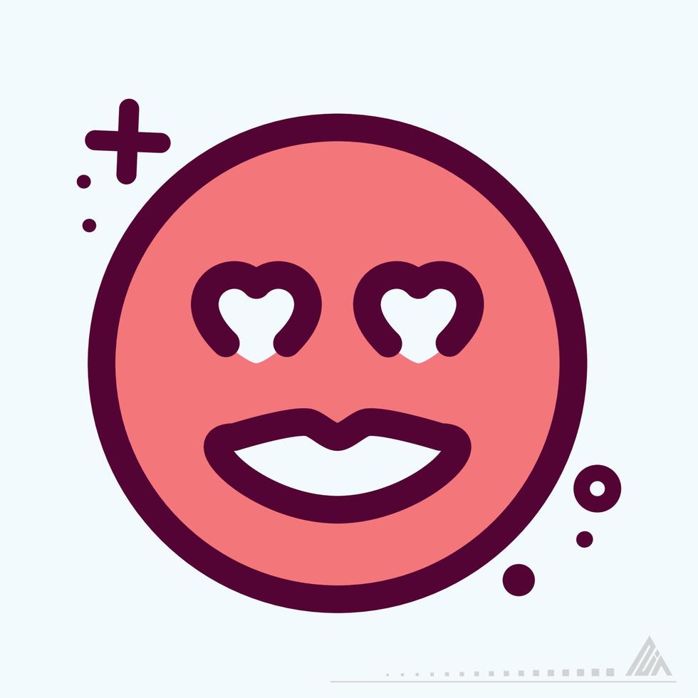 Icon Emoticon Love - MBE Syle vector
