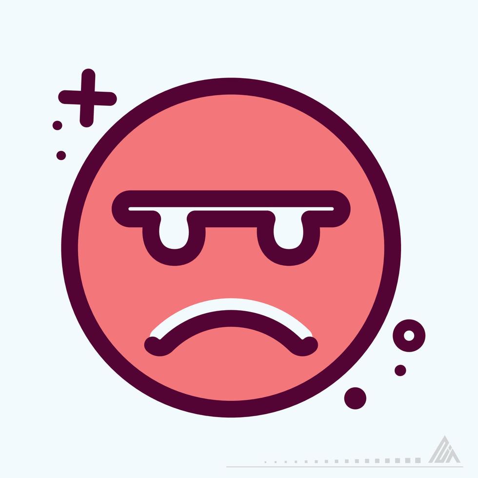 Icon Emoticon Angry - MBE Syle vector