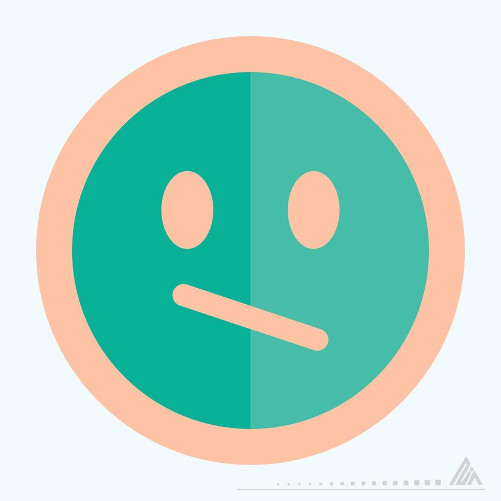 Icon Emoticon Wondering - Flat Style vector