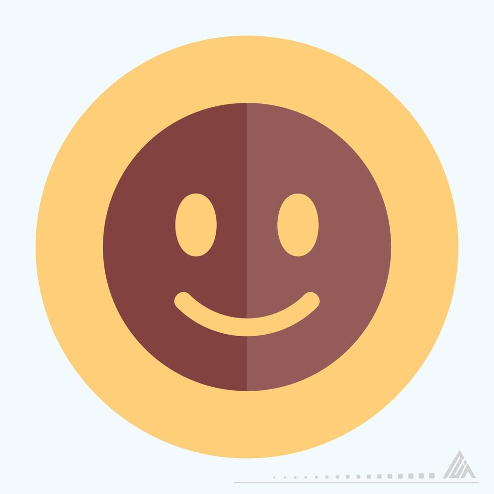 icono emoticon smiley - estilo plano vector