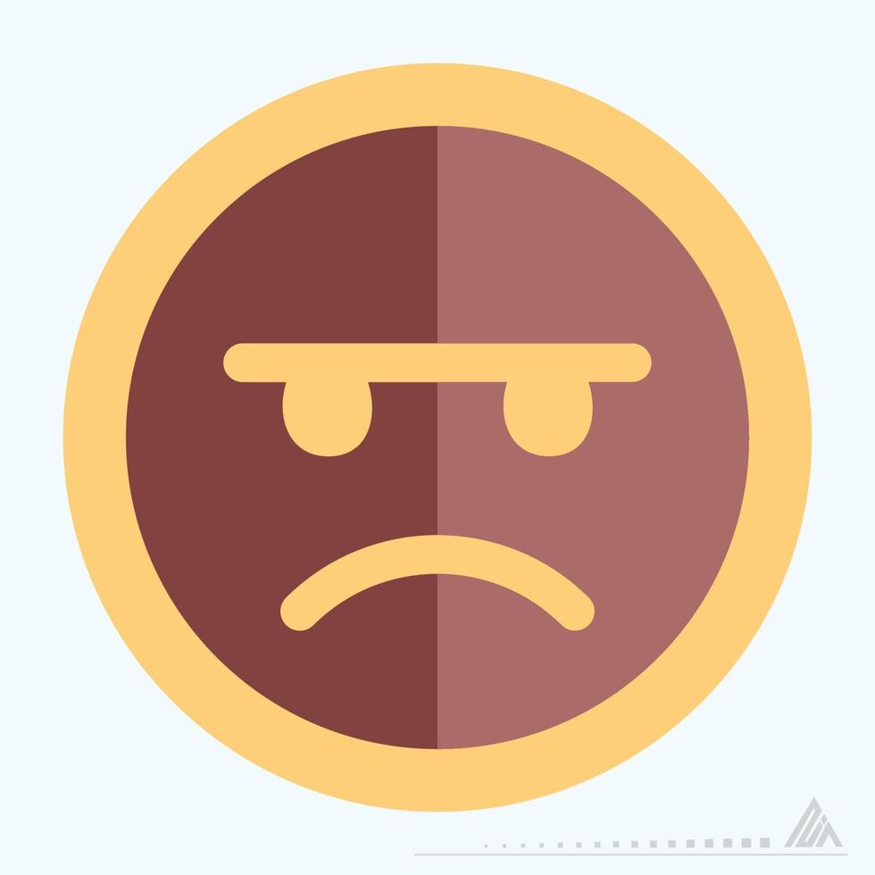 Icon Emoticon Angry - Flat Style vector