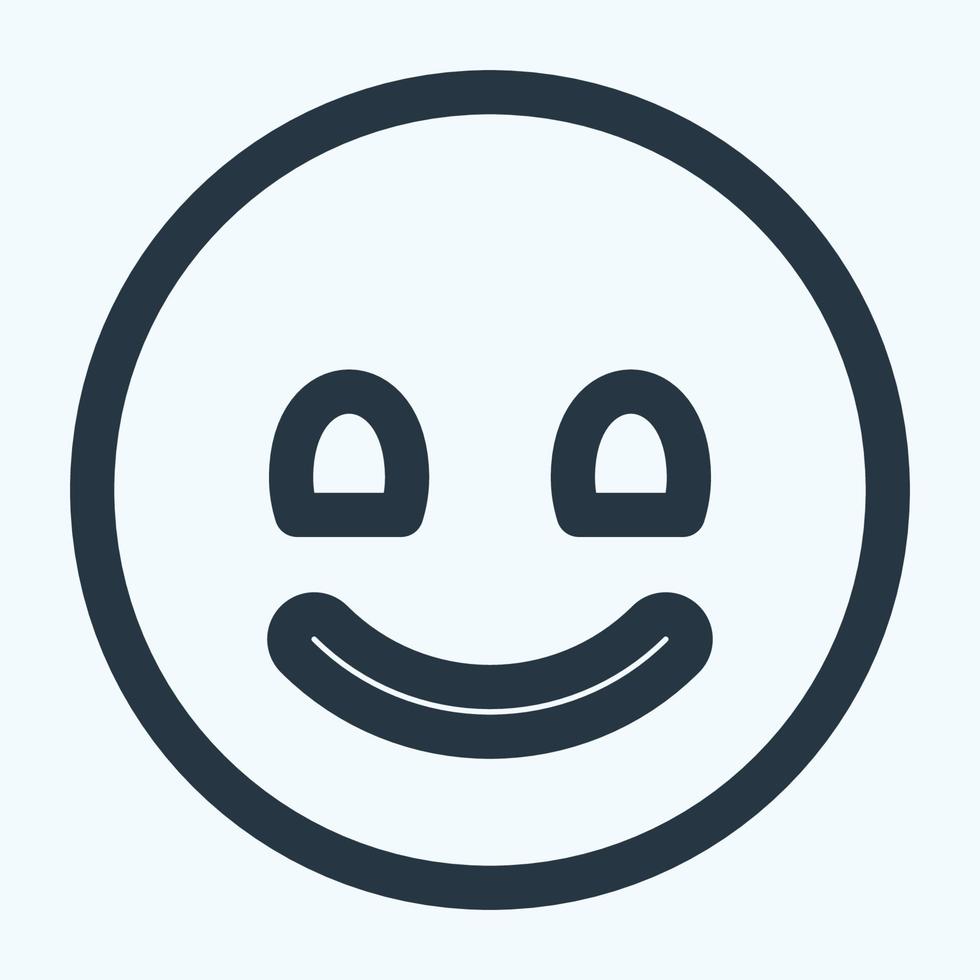 Icon Emoticon Smile - Line Style vector