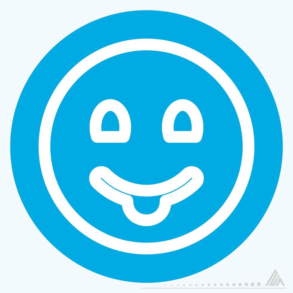 Icon Emoticon Tongue - Blue Eyes Style vector