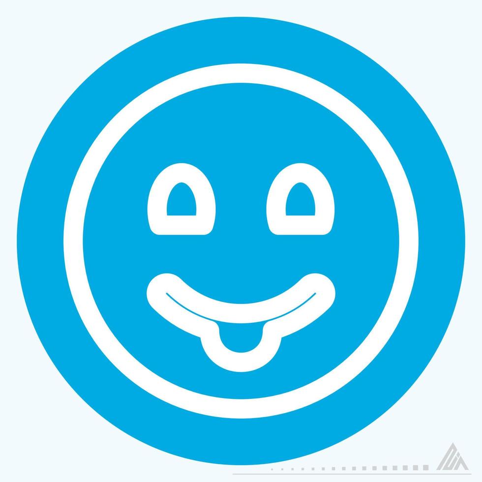 Icon Emoticon Tongue - Blue Eyes Style vector