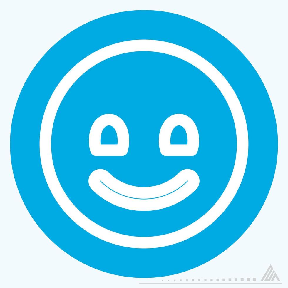 Icon Emoticon Smile - Blue Eyes Style vector