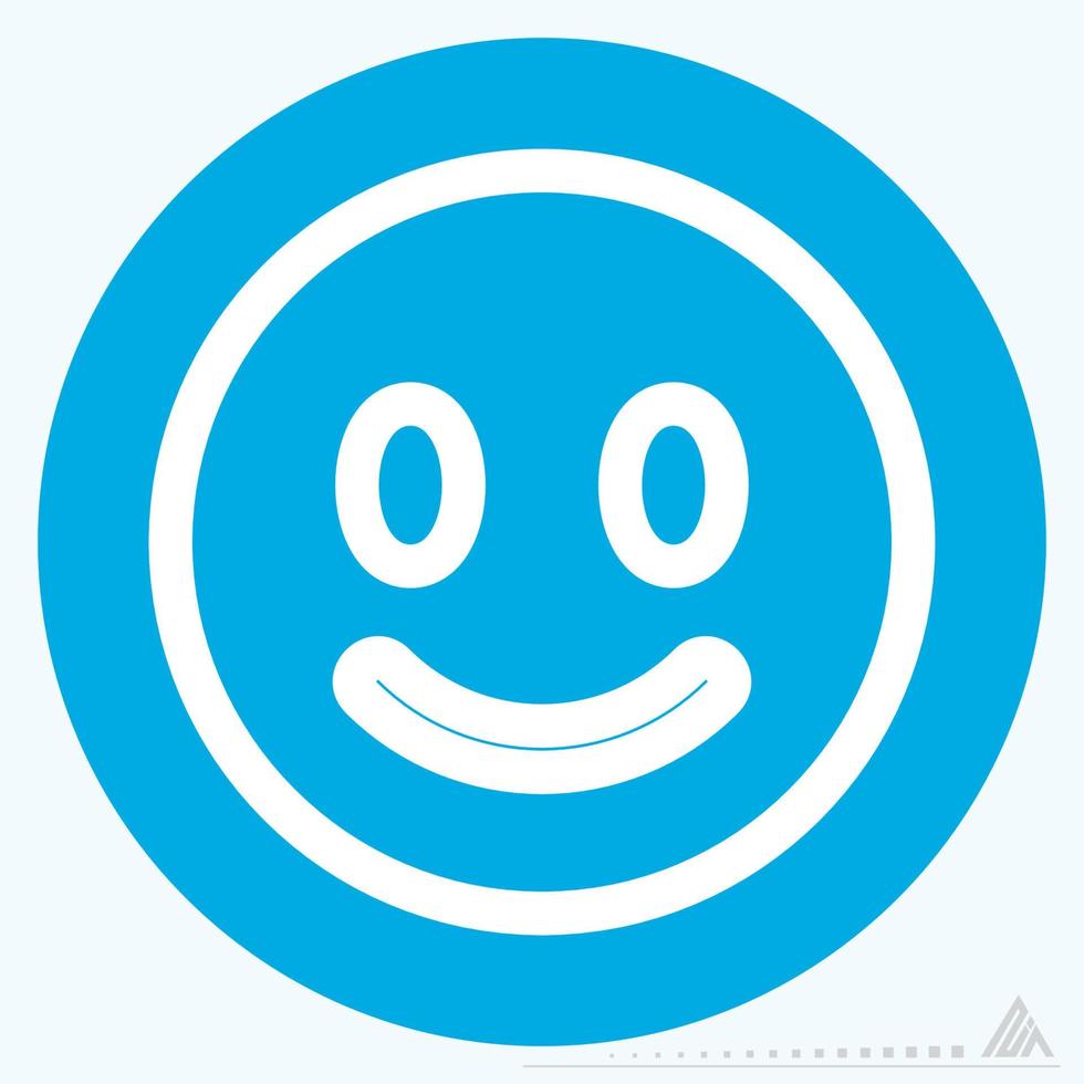 Icon Emoticon Smiley - Blue Eyes Style vector