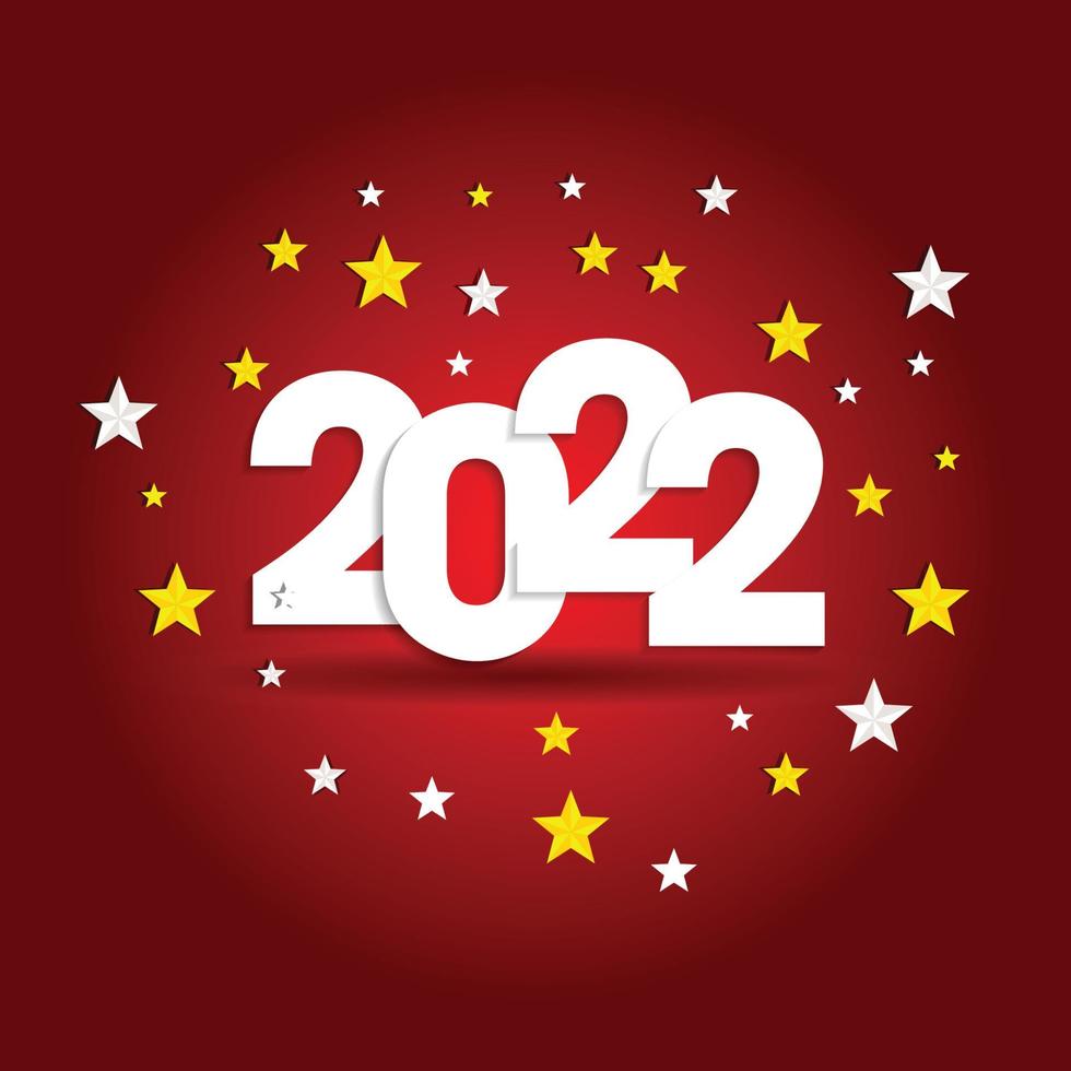 Happy New Year 2022 Lettering . Holiday Vector Illustration.
