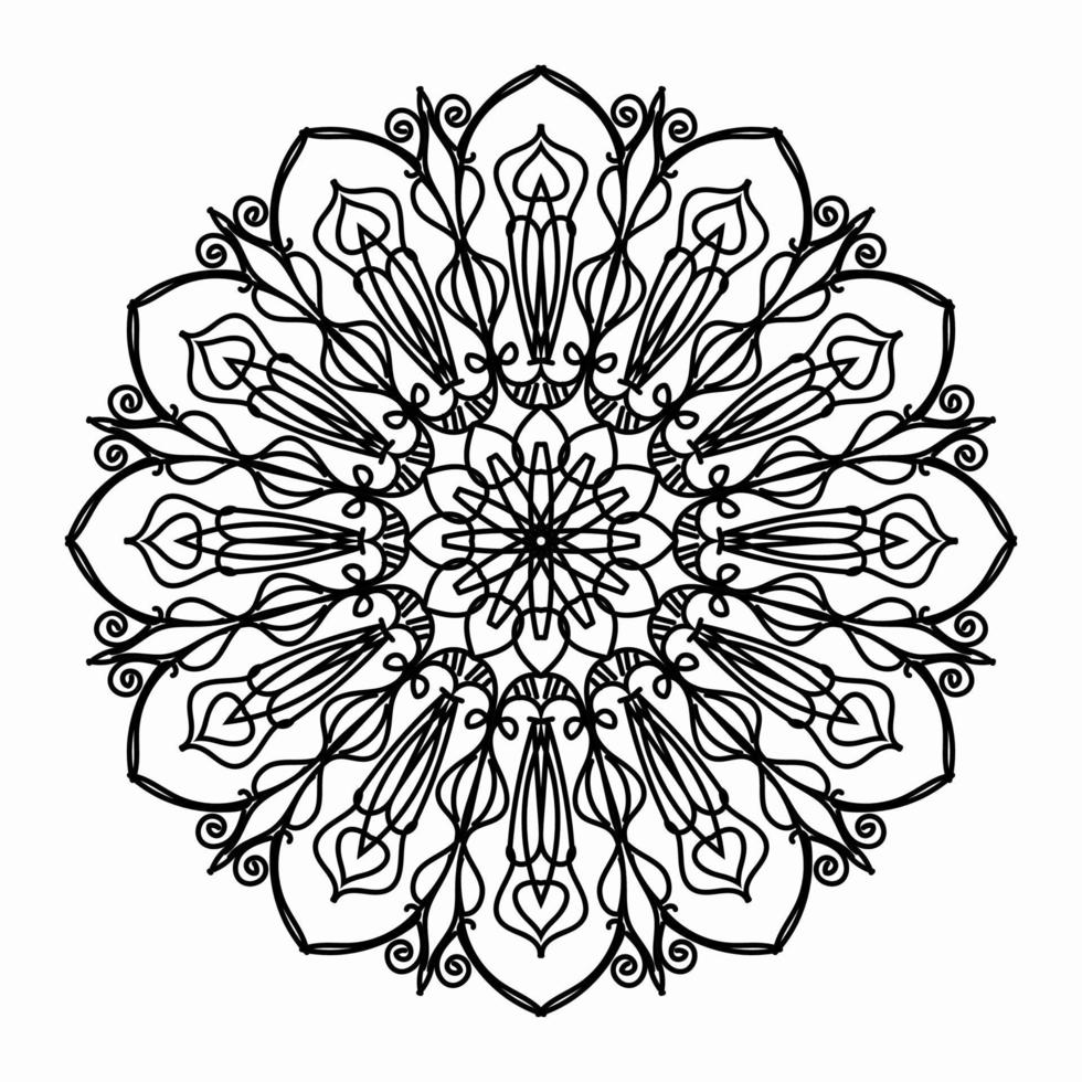 Texture Paper Cut Indian Mandala vector