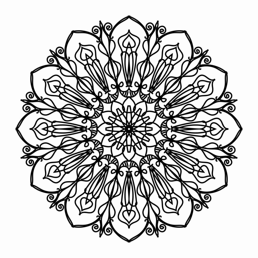 textura papel cortado mandala indio vector