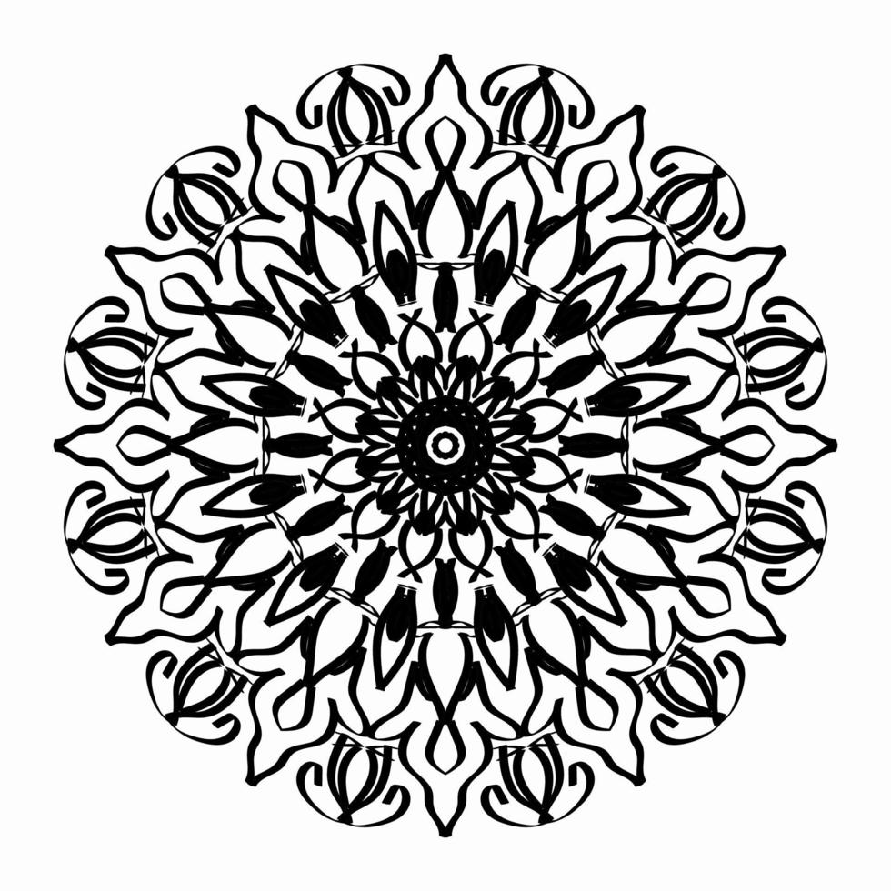 textura papel cortado mandala indio vector