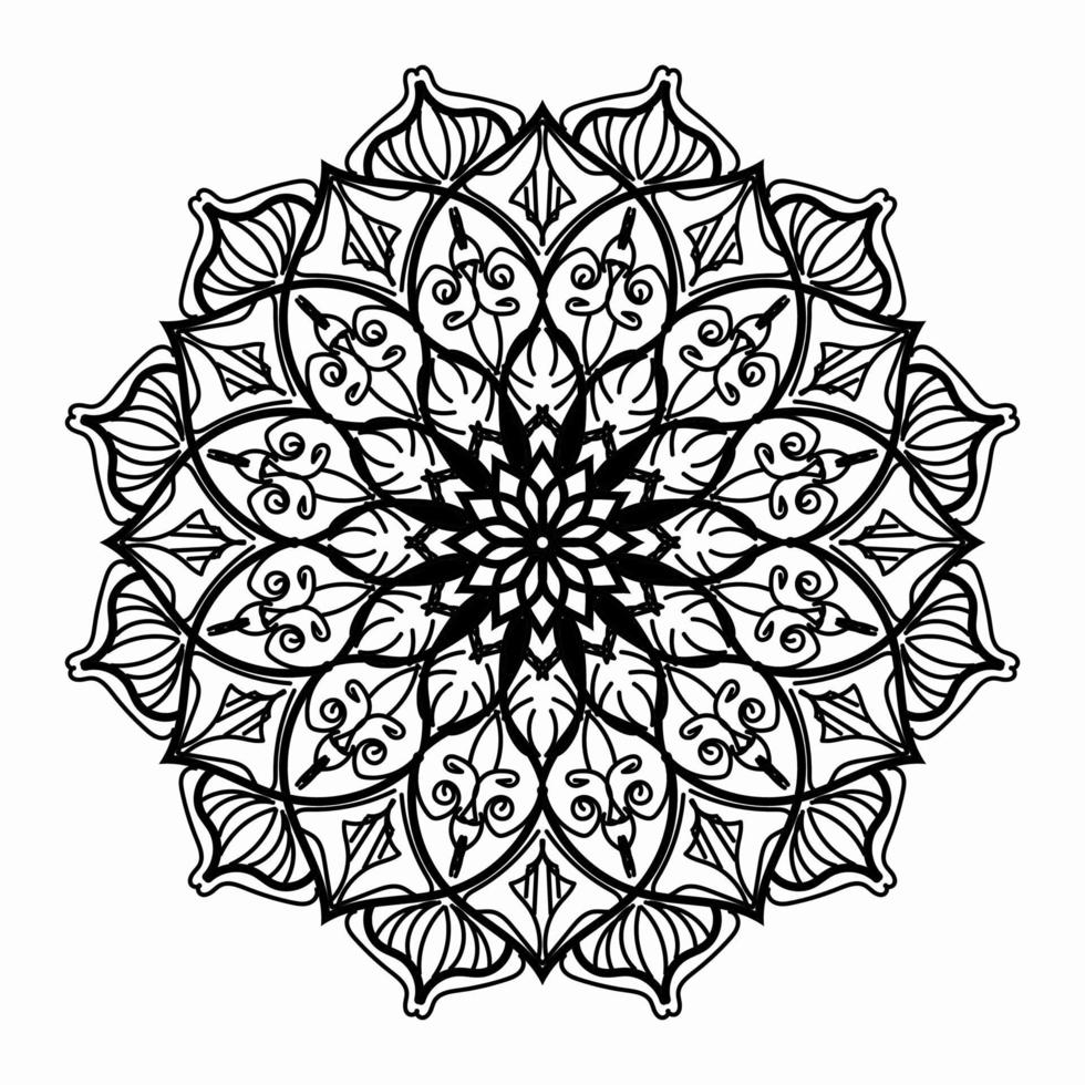 textura papel cortado mandala indio vector