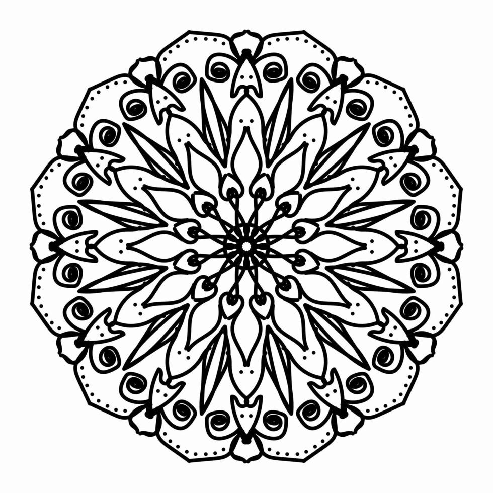 Texture Paper Cut Indian Mandala vector