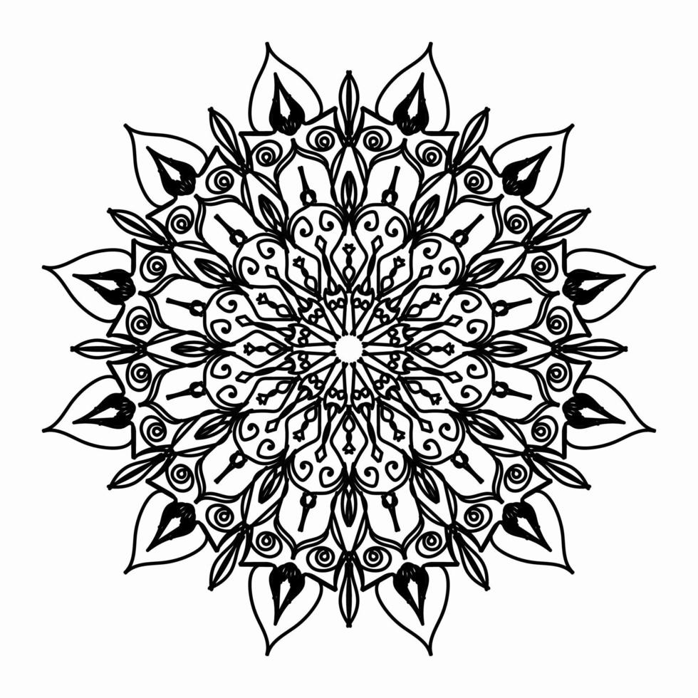 Texture Paper Cut Indian Mandala vector