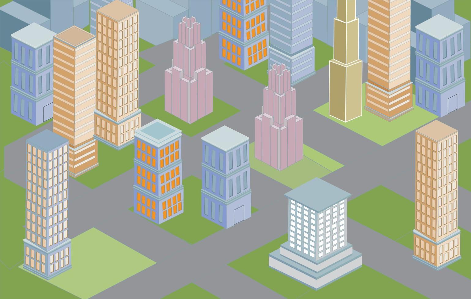 Isometric City View vector