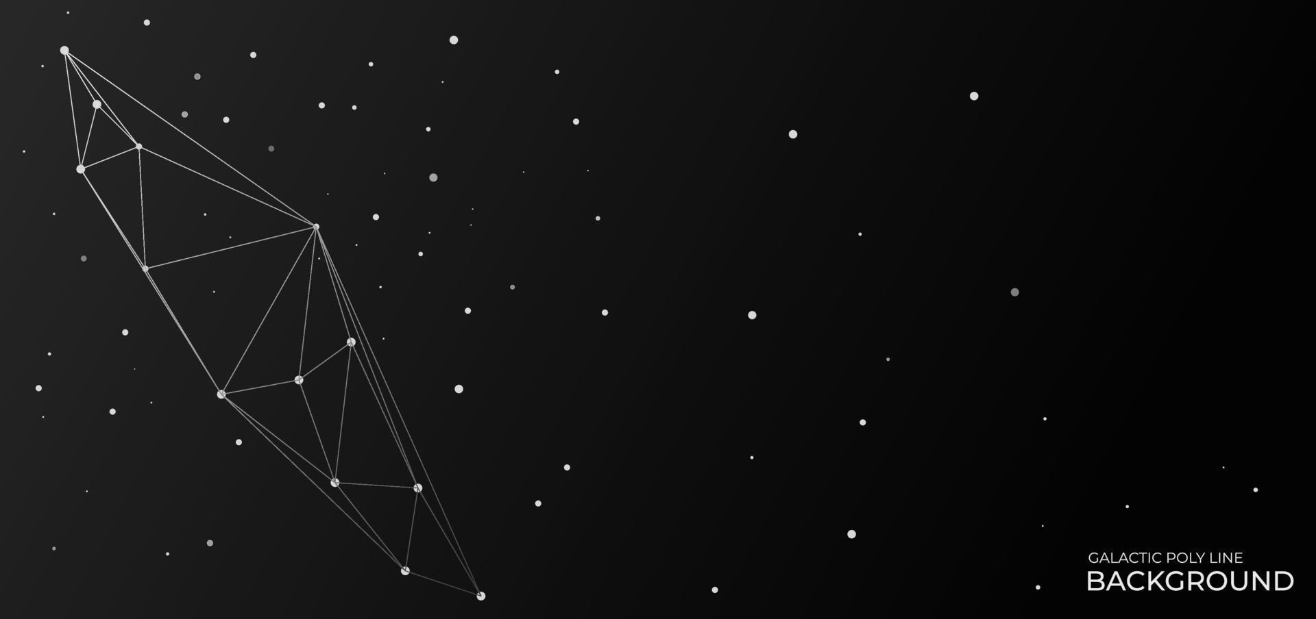 Abstract Polygonal Space Background with Connecting Dots and Lines vector
