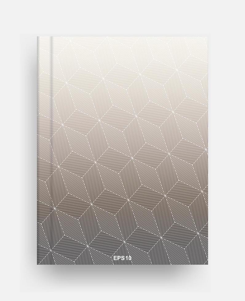 Plantilla de revista con portada de fondo geométrico de semitono. cubierta de la plantilla de cuaderno para el fondo. vector. vector