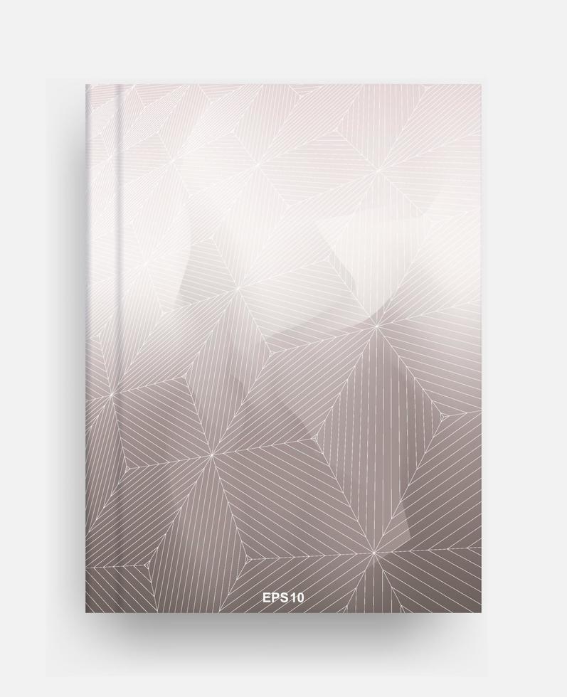 Magazine template with cover of halftone geometric background. Notebook template cover for background. Vector. vector