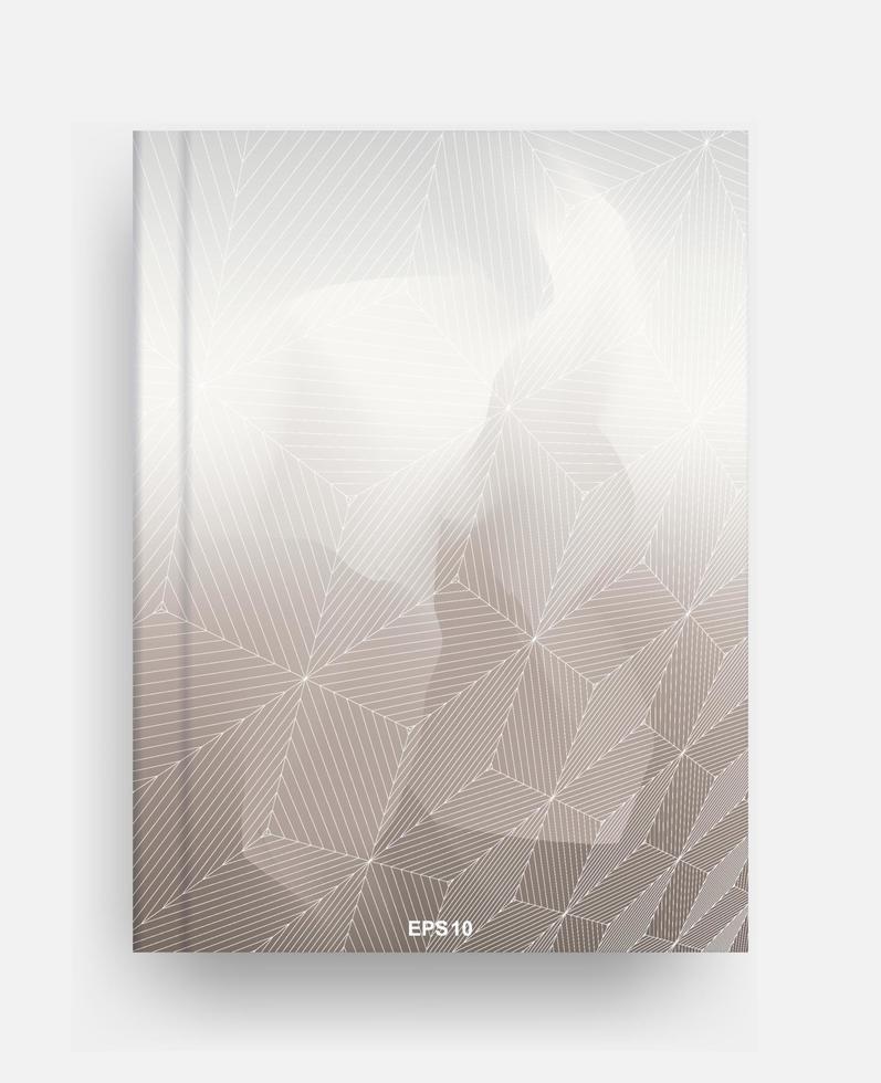 Magazine template with cover of halftone geometric background. Notebook template cover for background. Vector. vector