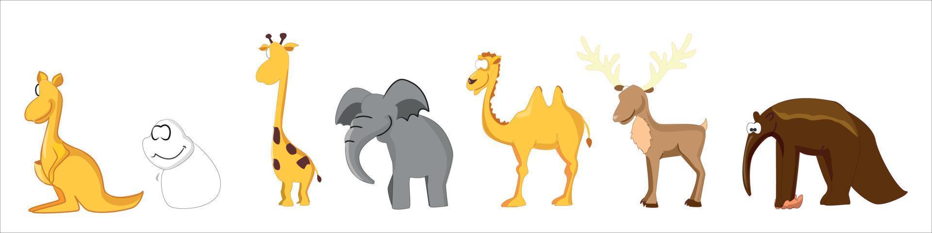 set with animals vector