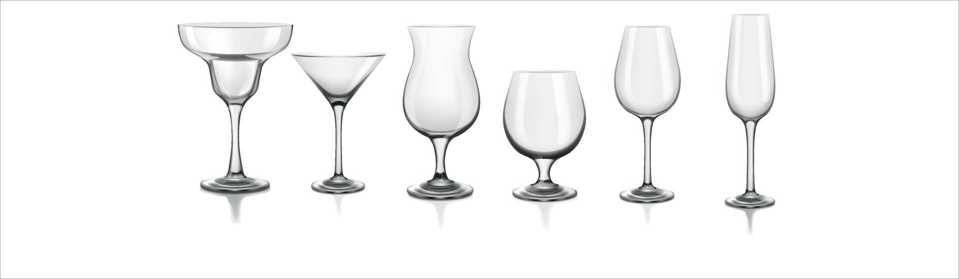 Transparent drink glass. vector