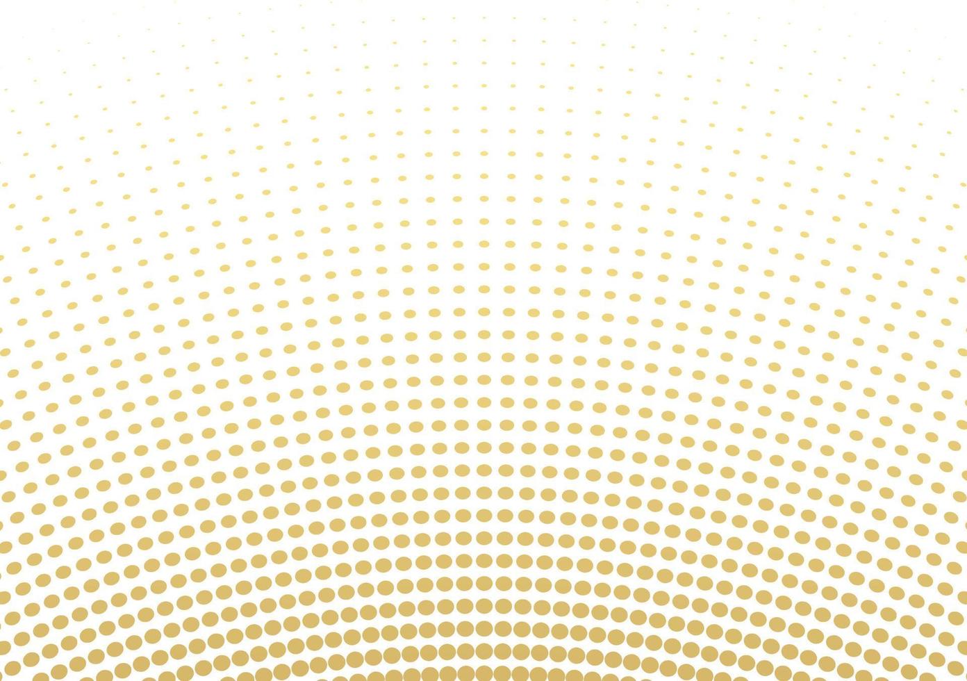 Abstract halftone gold dotted background. Futuristic grunge pattern, dot, wave. Vector modern optical pop art texture for posters, sites, business cards, cover, labels mock-up, vintage layout