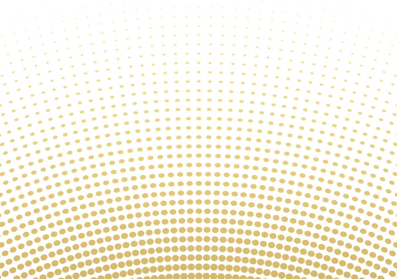 Abstract halftone gold dotted background. Futuristic grunge pattern, dot, wave. Vector modern optical pop art texture for posters, sites, business cards, cover, labels mock-up, vintage layout