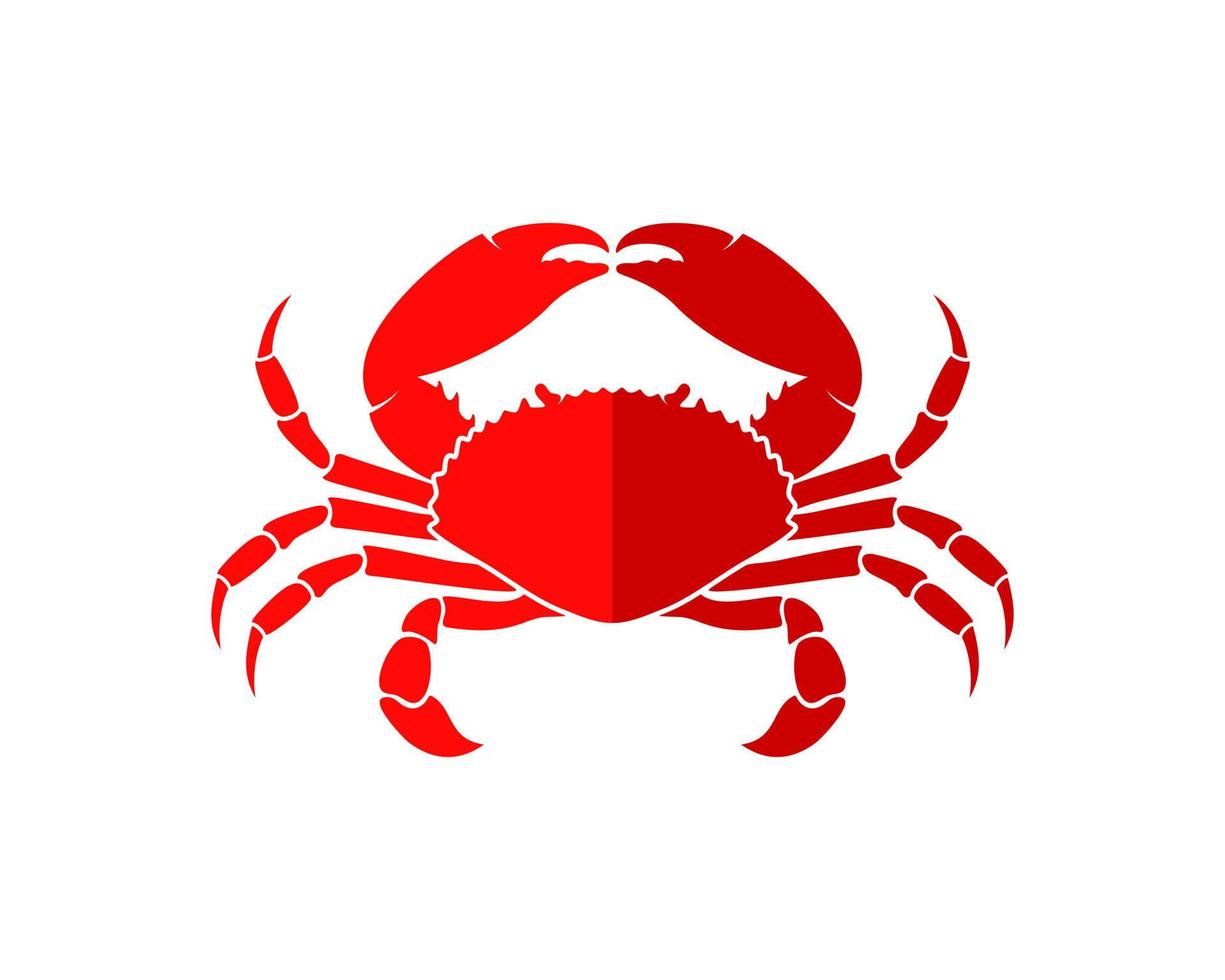 Simple and luxury red crab vector