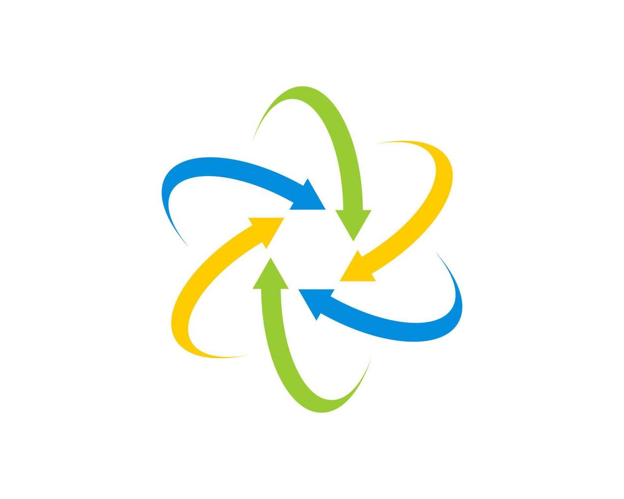 Science symbol with rotation arrow vector