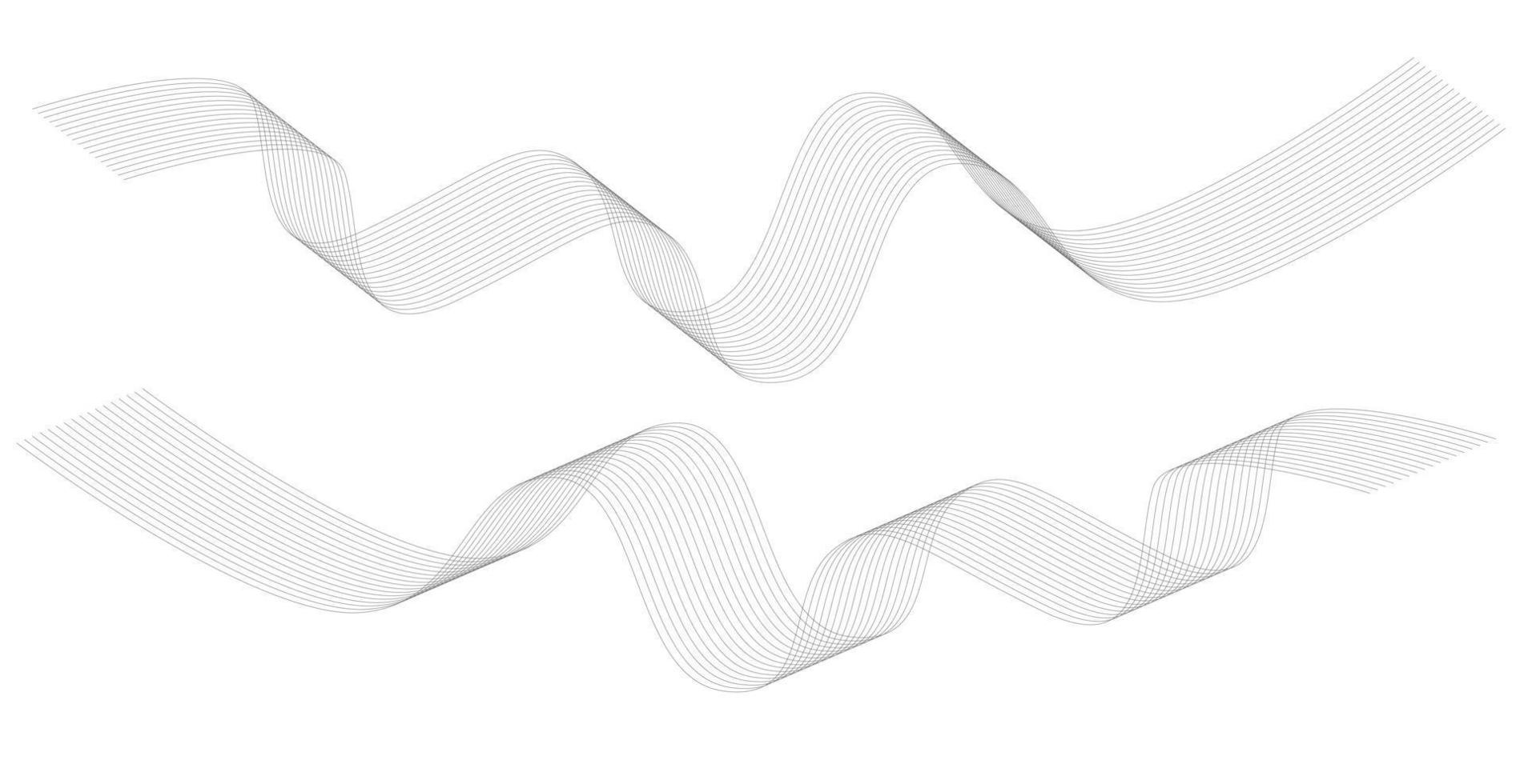 Abstract wavy stripes on a white background isolated. Wave line art, Curved smooth design. Vector illustration EPS 10.