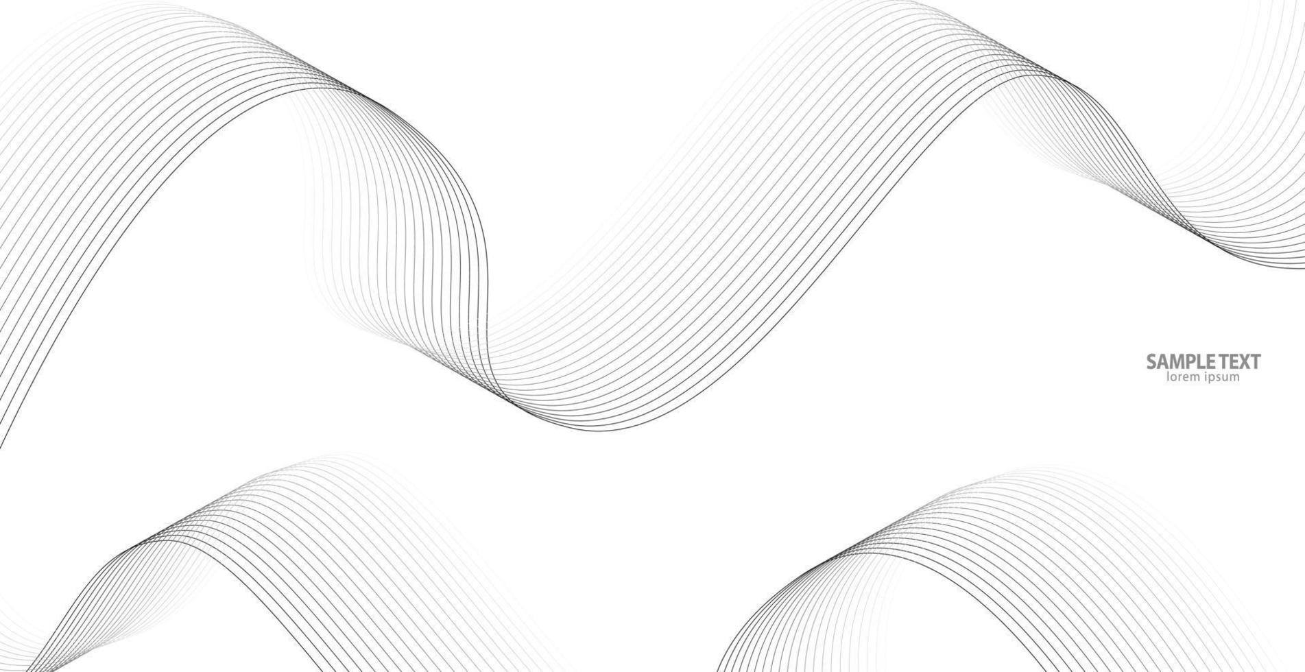 Abstract wavy stripes on a white background isolated. Wave line art, Curved smooth design. Vector illustration EPS 10.