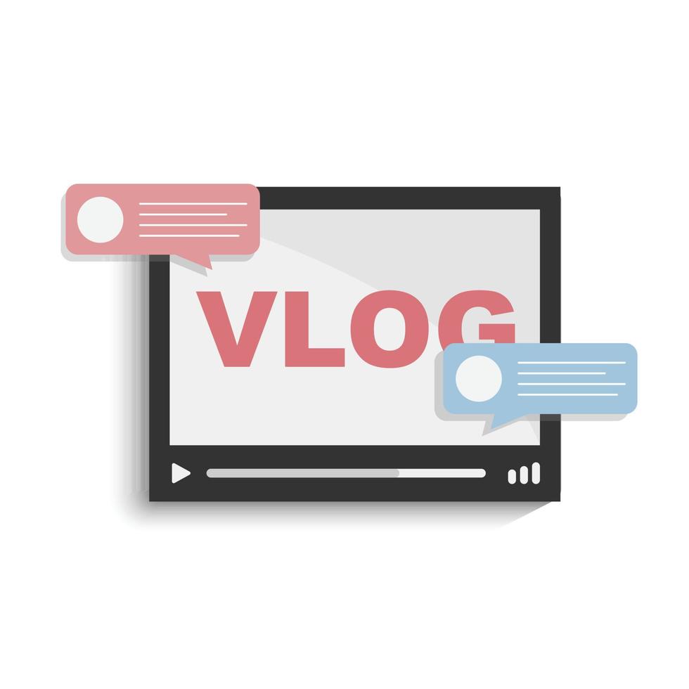 vlog stream illustration vector