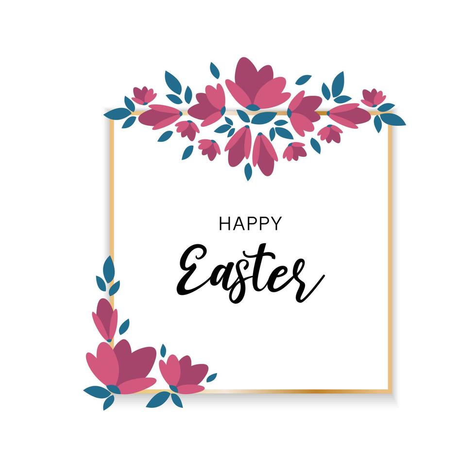 Happy Easter greeting card background vector