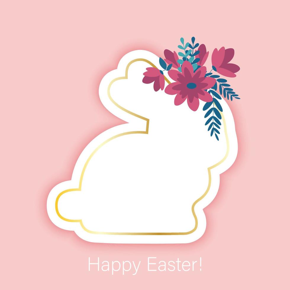 Happy Easter greeting card background vector
