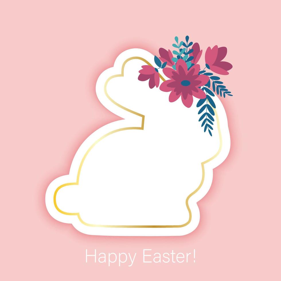 fondo de tarjeta de felicitación de pascua feliz vector