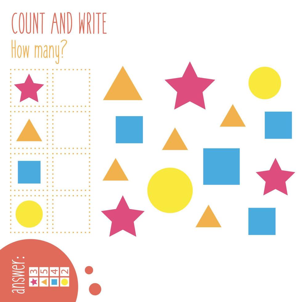 Count and write worksheet how many 4992066 vector art at vecteezy