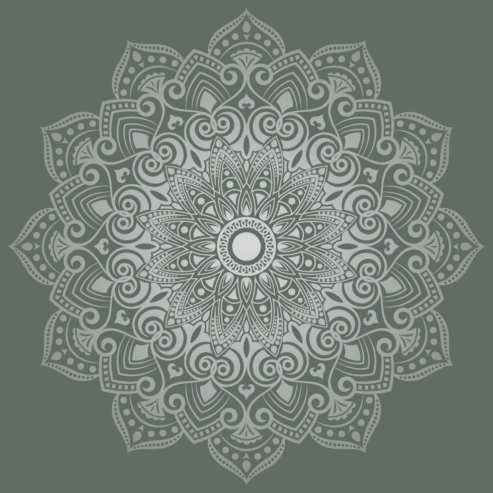 Mandala with floral patterns vector